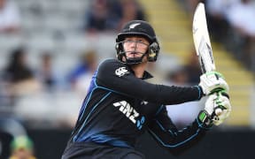 Martin Guptill batting during the New Zealand Black Caps v Pakistan 3rd ODI cricket match. Eden Park, Auckland, New Zealand. Saturday 31 January 2016.