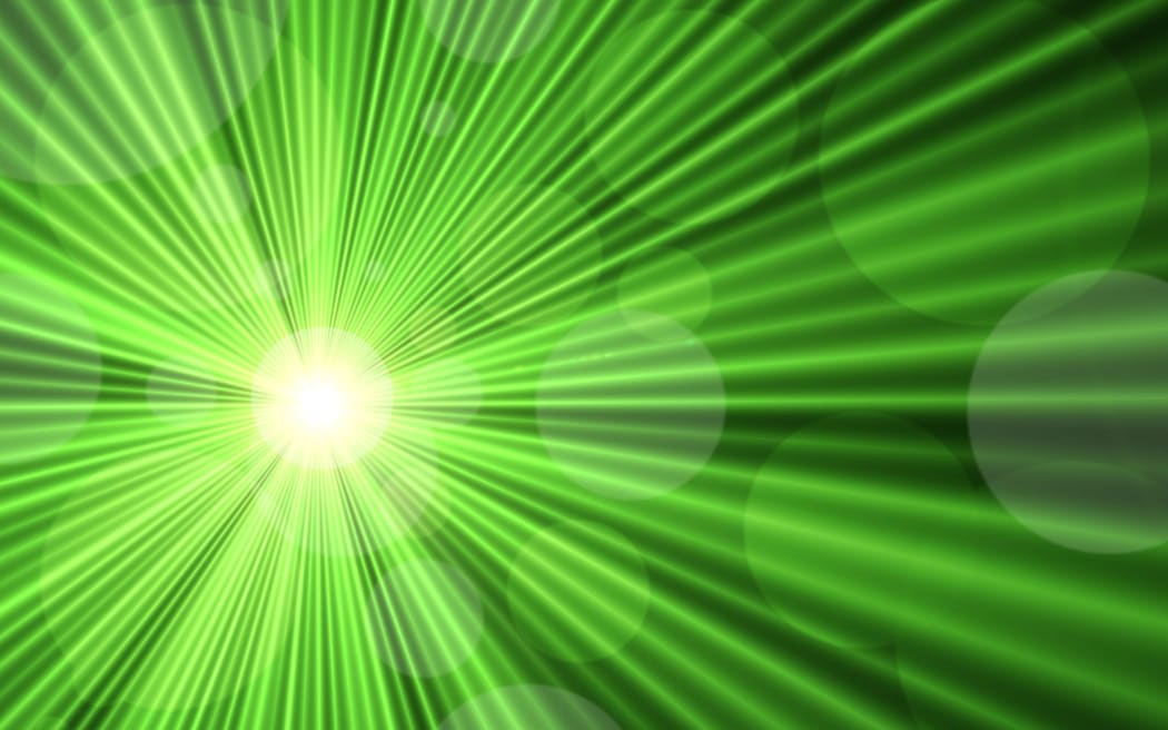 A laser beam