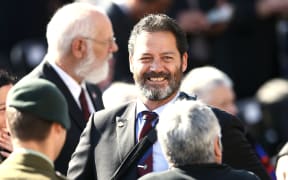 WELLINGTON, NEW ZEALAND - APRIL 25:  Victoria Cross recipient Bill 'Willie' Apiata during the Anzac Day National Commemoration Service at Pukeahu National War Memorial Park on April 25, 2018 in Wellington, New Zealand. In 1916 the first Anzac Day commemorations were held on 25 April. It's been 102 years since the Australian and New Zealand Army Corp (ANZAC) landed on the shores of Gallipoli  during World War I. Anzac day is a national holiday in New Zealand, marked by a dawn service held during the time of the original Gallipoli landing and commemorated with ceremonies and parades throughout the day.  (Photo by Hagen Hopkins/Getty Images)