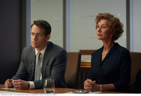 Ryan Reynolds, who plays Randol Schoebnerg, and Helen Mirren playing Maria Altmann, in The Woman in Gold
