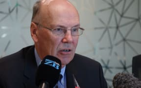 Environment Canterbury commissioner David Caygill announces the council's report card on 4 July 2015.