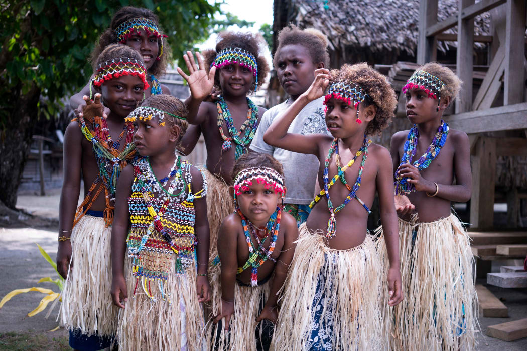 Local children on Munda