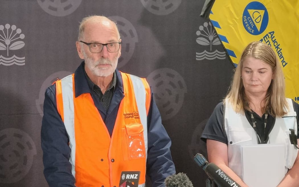 Auckland Mayor Wayne Brown at the Auckland Emergency Management update as Cyclone Gabrielle hits on 12 February.