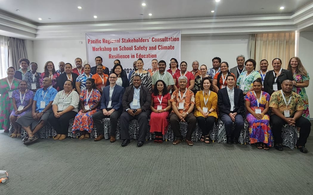 Participants at the Pacific regional stakeholder consultation on school safety and climate resilience in education.
