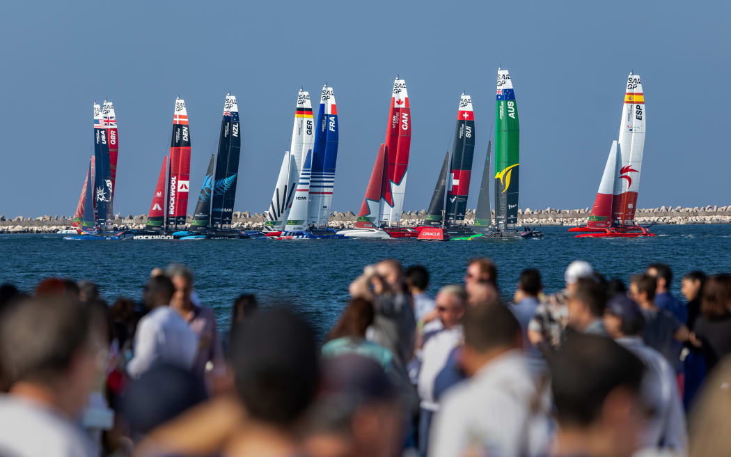 SailGP fleet racing.