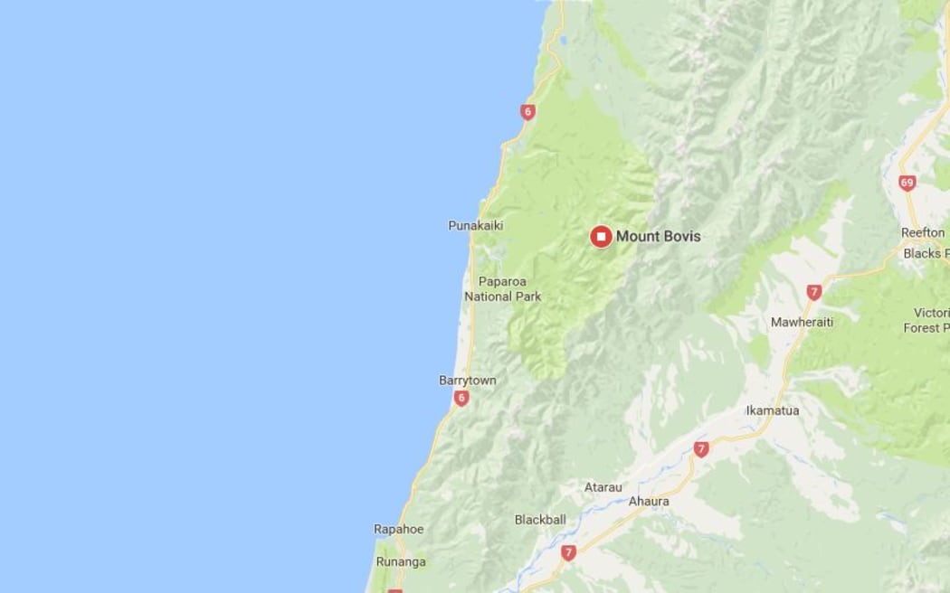 The missing man did not return from a walk up Mt Bovis yesterday.