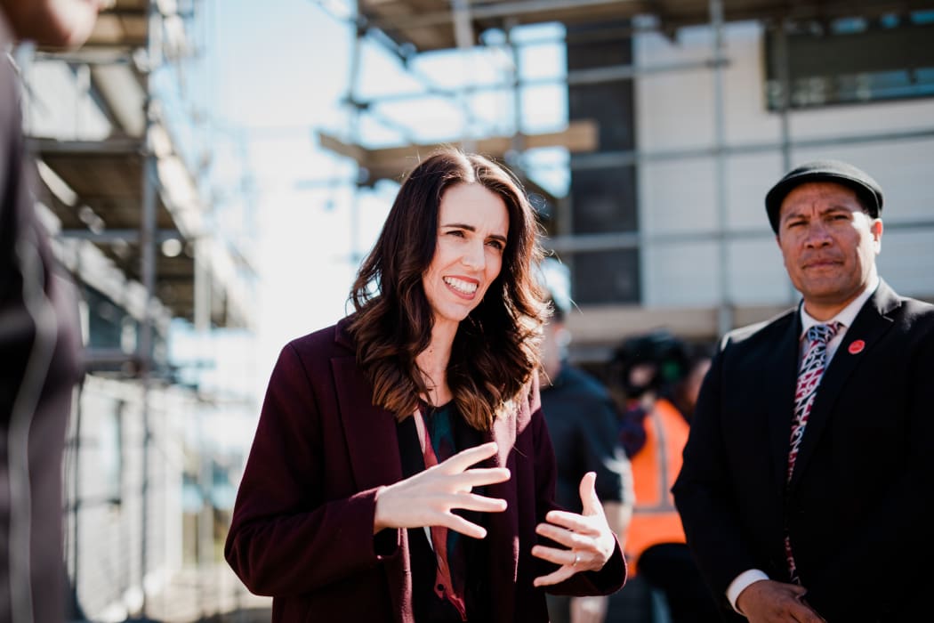 Labour Party leader Jacinda Ardern at the Ranginui 12 Papakāinga development site in Tauranga on 8 September, 2020.