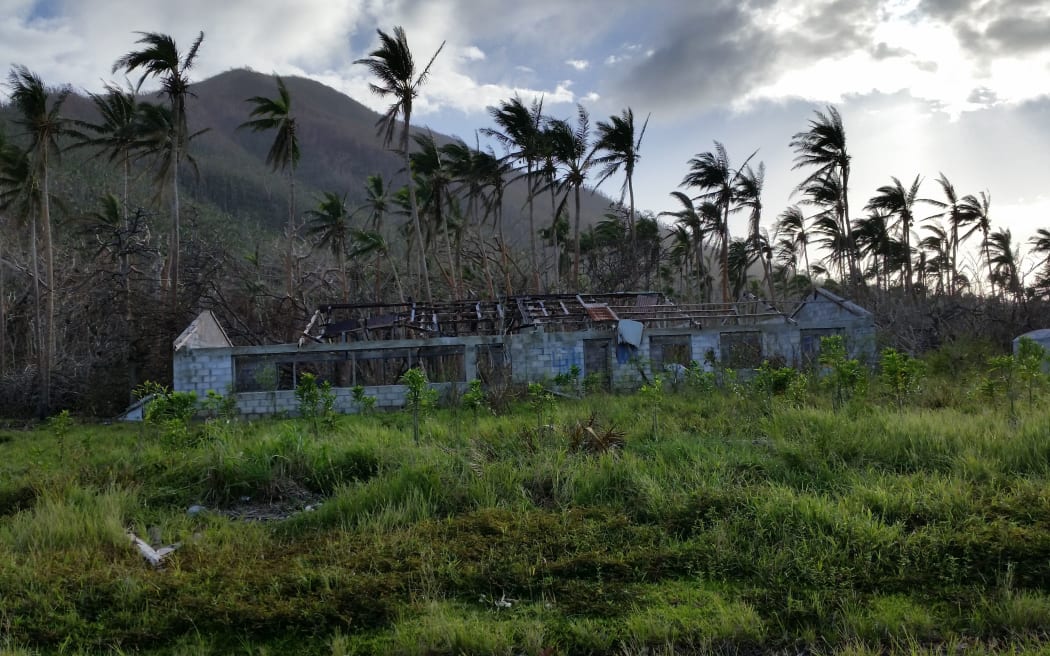 The Principal of this boarding school on Emae Island, Richard Jenery, told me they had lost their dining hall, dormitories and ten classrooms.