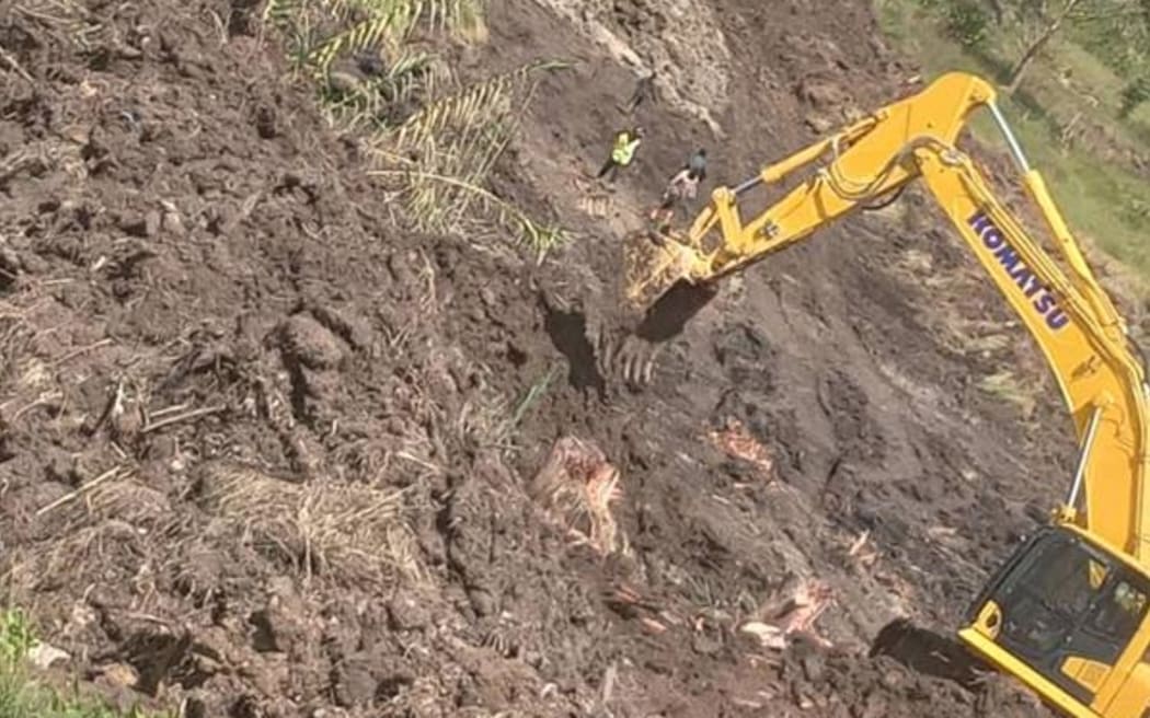 Construction of Porgera bypass July 2024.