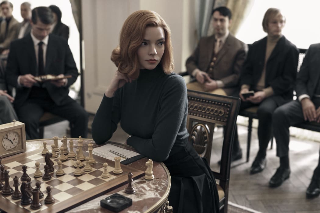 Anya Taylor-Joy as Beth Harmon in The Queen's Gambit.