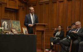 Treaty Negotiations Minister Andrew Little at the Pare Hauraki Collective Settlement signing.