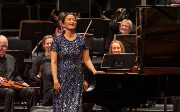 New Zealand pianist Somi Kim with Orchestra Wellington at the Michael Fowler Centre