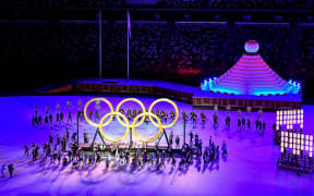 The Opening Ceremony of the Tokyo 2020 Olympic Games at the Olympic Stadium, Tokyo, Japan, Friday 23 July 2021. Mandatory credit: