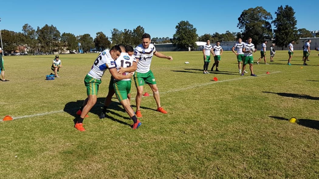 The Kukis players are put through their paces during training.