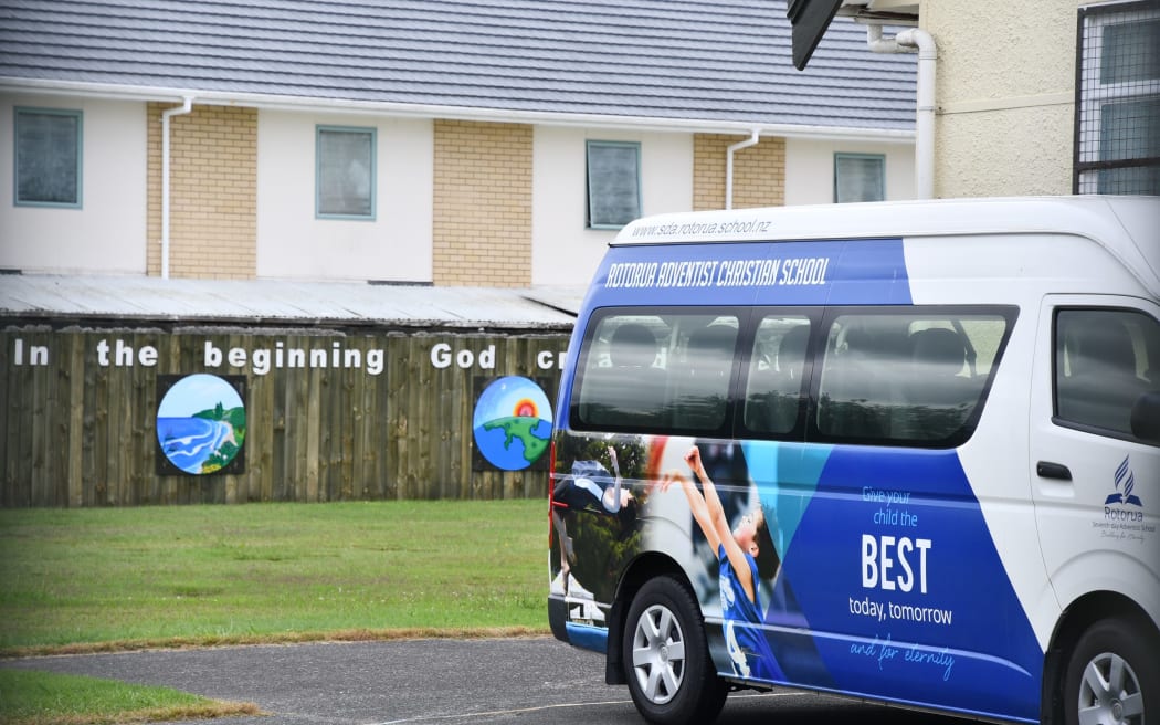 Rotorua's Seventh-Day Adventist School Board say residents of a bordering emergency housing motel have thrown poo and pads into its playground. Photo / Laura Smith - SINGLE USE