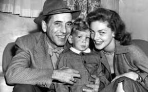 Stephen Bogart with his parents, Humphrey Bogart and Lauren Bacall