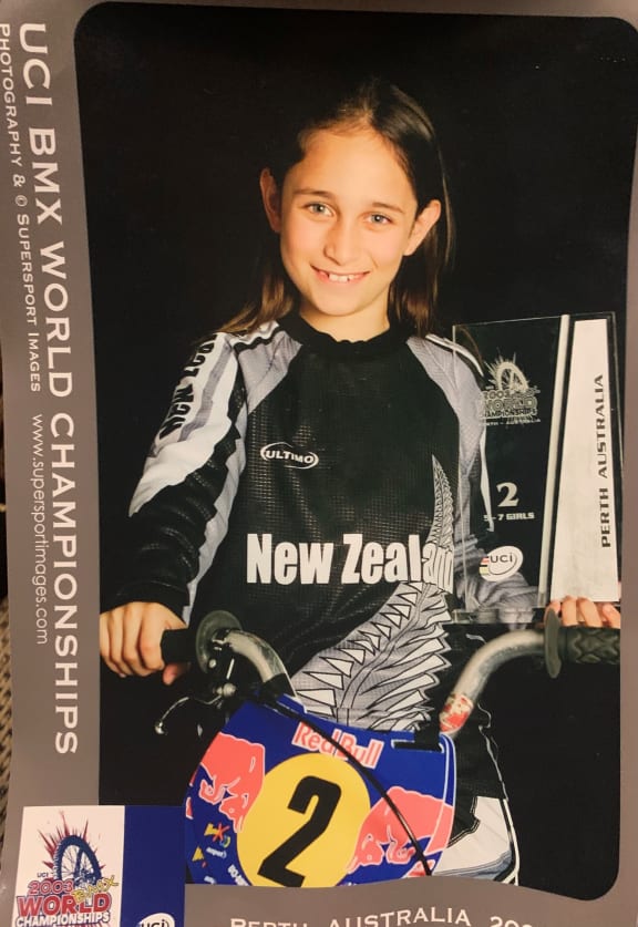 Johnson first represented NZ in BMX racing at 6 years old.