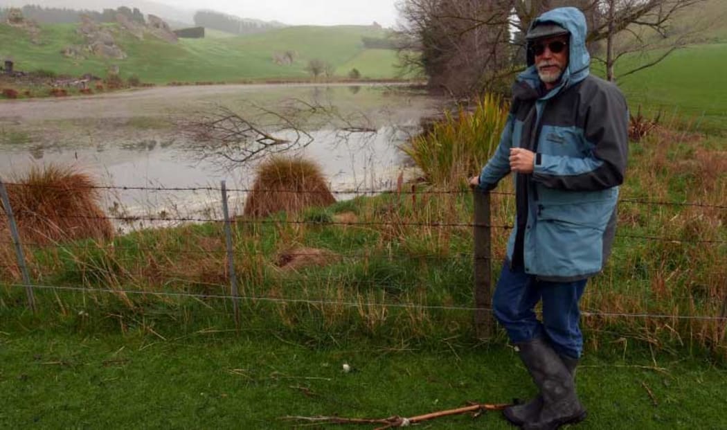 Ancient ecosystems expert Richard Holdaway at Pyramid Valley.