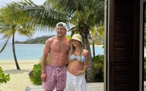 Damian McKenzie and Georgia O'Sullivan announce their expected baby.