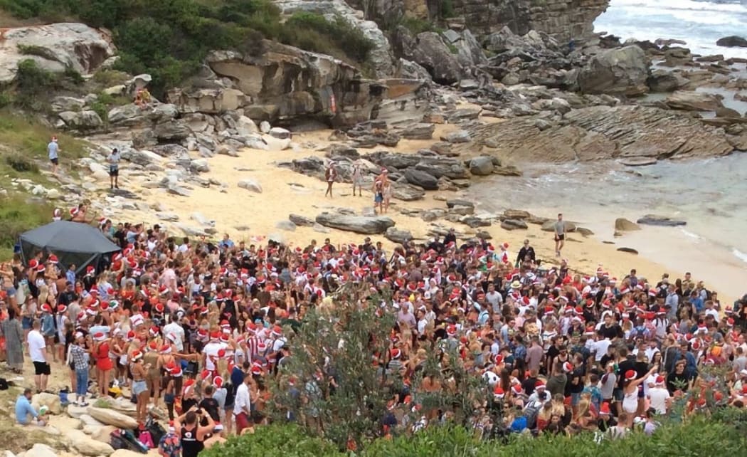 Two women were arrested at the beach party in Sydney.