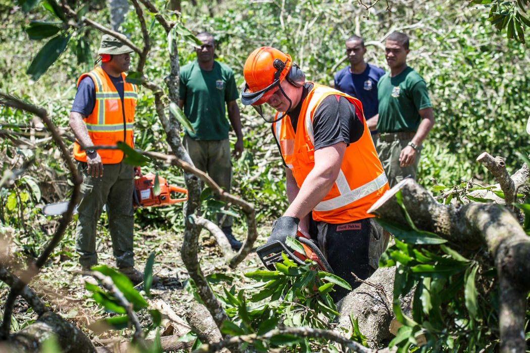 Defence Force engineers are helping clear tree and rebuild schools and homes that were destroyed.
