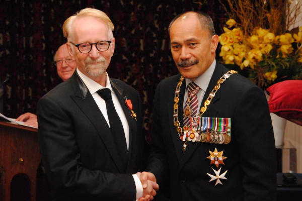 Tony Astle at his ONZM investiture.