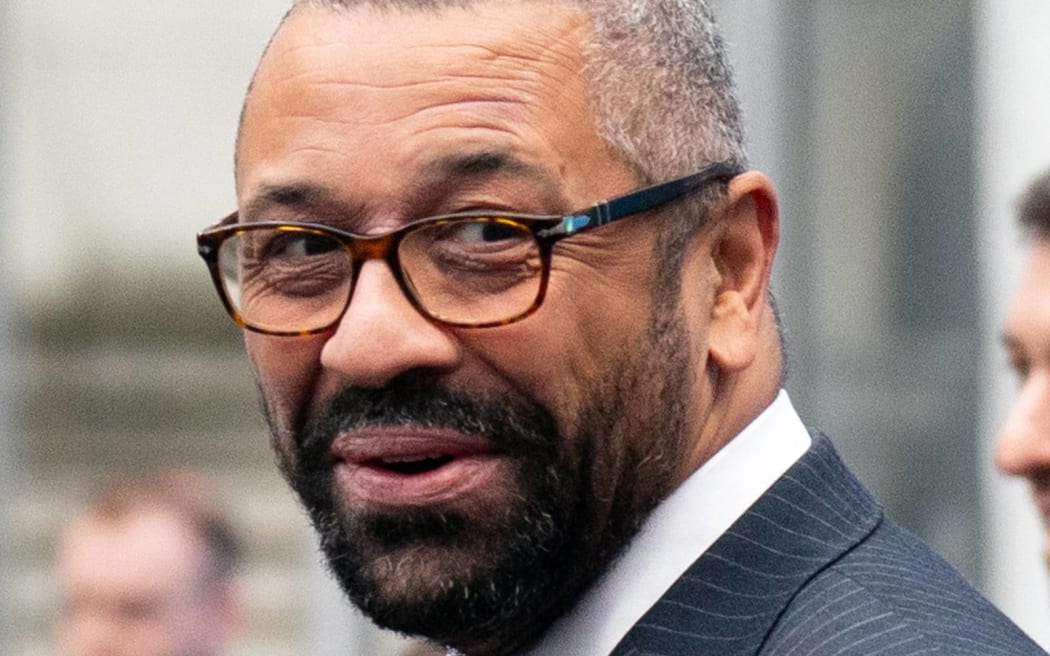 Britain's Home Secretary James Cleverly attends the Global Investment Summit at Hampton Court Palace in south west London on November 27, 2023. (Photo by Stefan Rousseau / POOL / AFP)