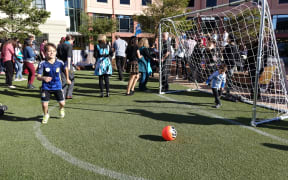The "Fever Pitch Fan Hub" in Civic Square