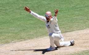 Australia's Nathan Lyon appeals
