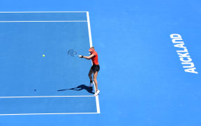 Amanda Anisimova during the ASB Classic Quarter Finals.