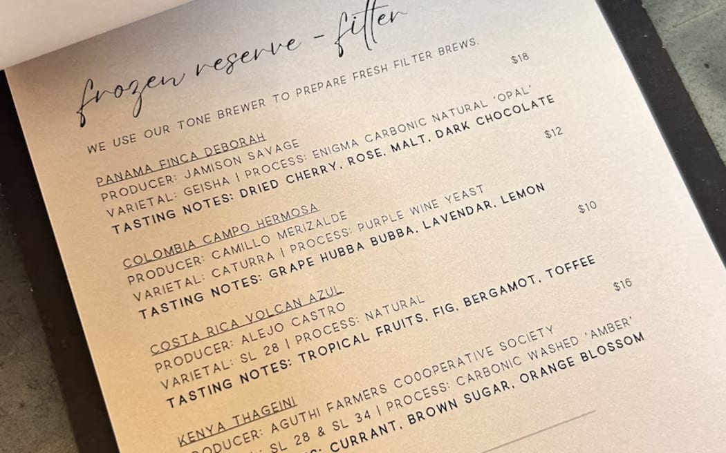 Dedicated coffee lovers can order specialised coffee from Tim Adams' cafe.