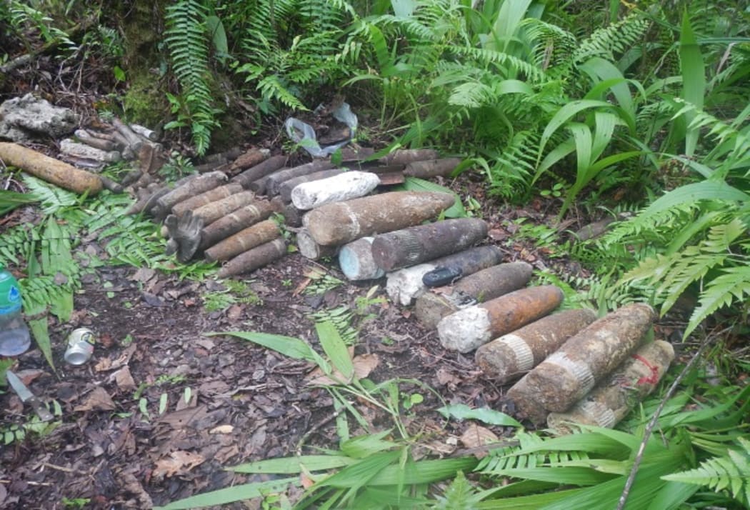 Some of the unexploded ordnance
