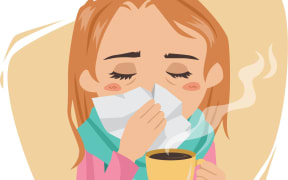 woman with a cold