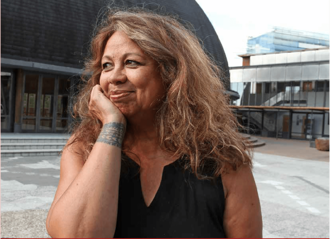 Lupematasila Misatauveve Dr Melani Anae outside the University of Auckland's Centre of Pacific Studies
