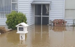 Alison Bishop's house in Mataura suffered flooding damage. February 2020.