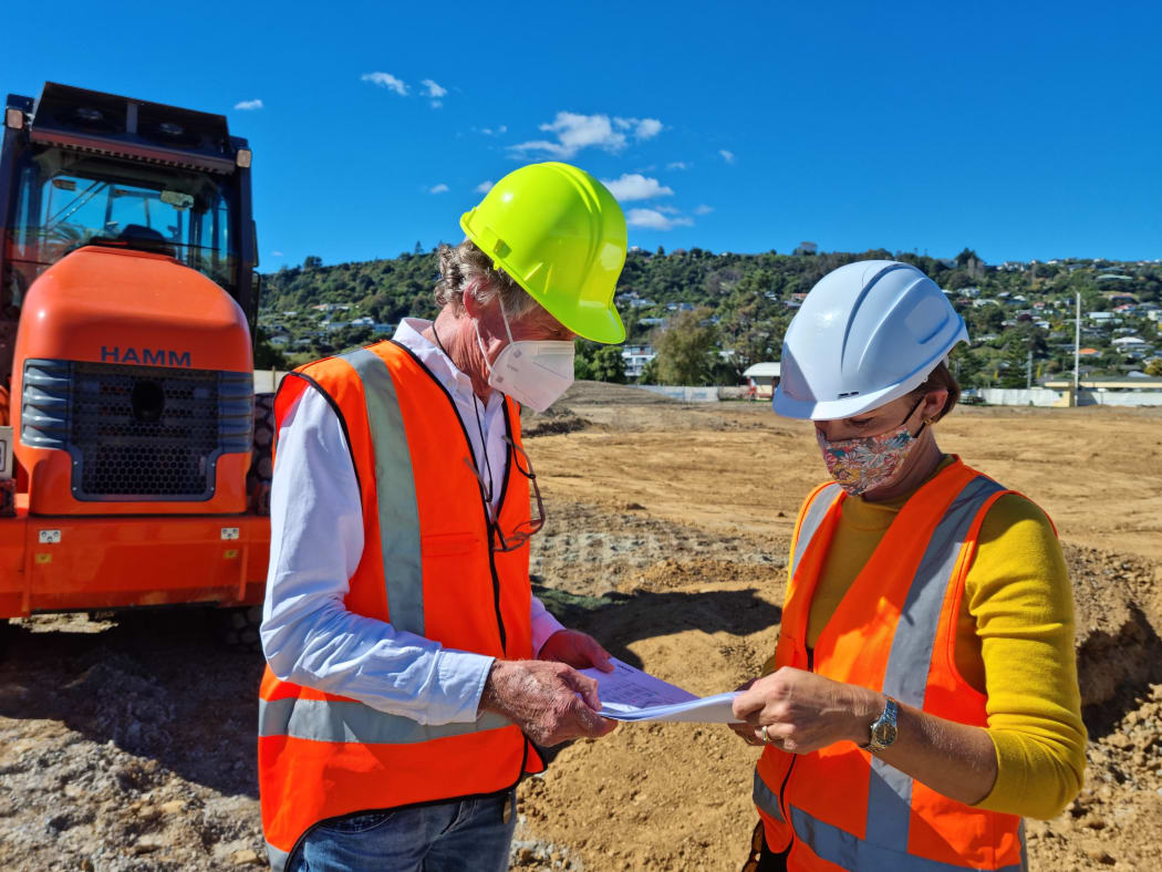 Nelson City Council property parks and facilities asset manager Andrew Petheram and Te Pa Harakeke project manager Rebecca Dawkins