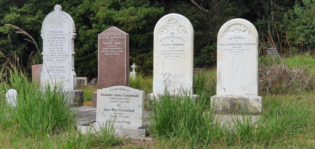 Graves at the Matakana Cemetery