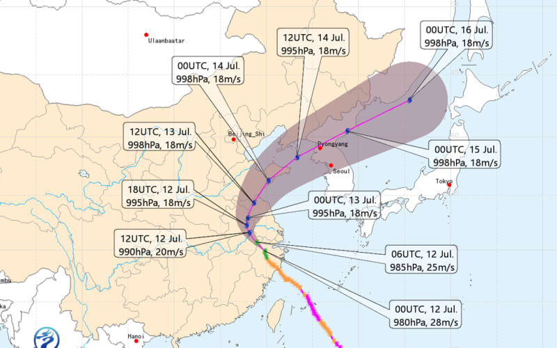 Typhoon Bavi batters east China and Taiwan | RNZ