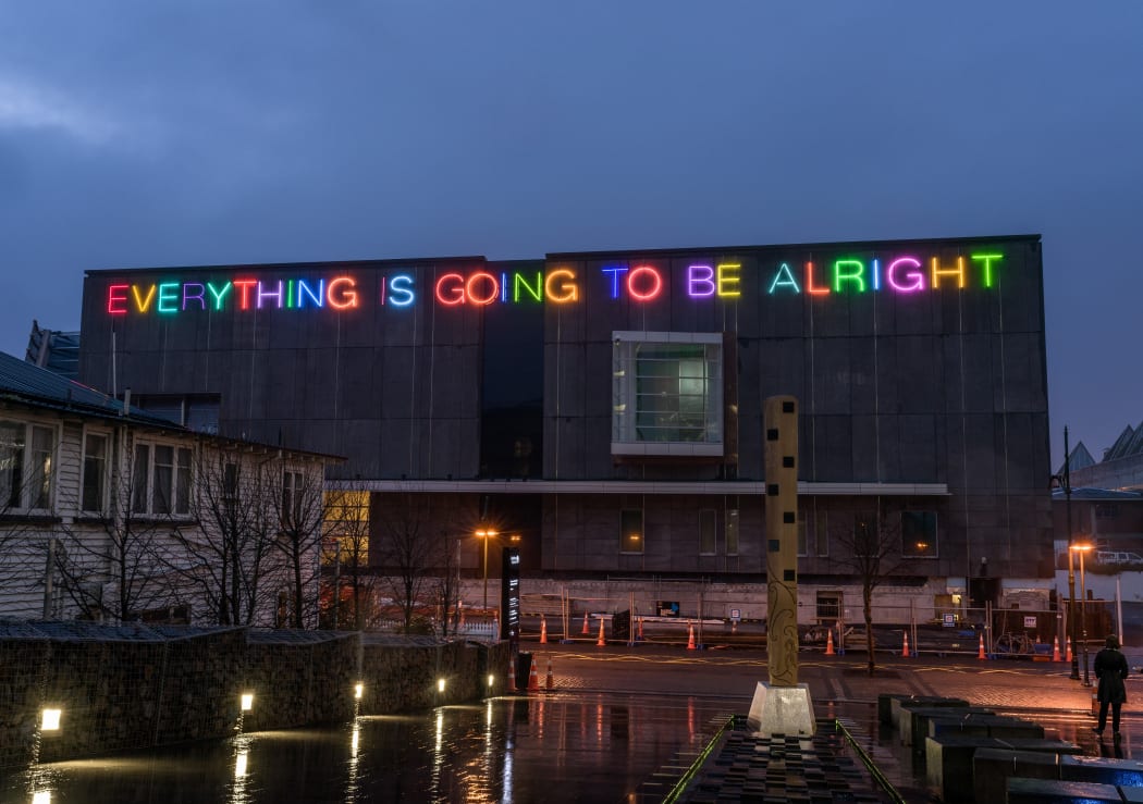 Photo of artwork by Martin Creed, Work No. 2314, 2015, neon. Installed, Christchurch Art Gallery