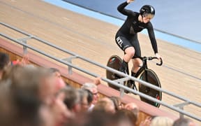 New Zealand track cyclist Rebecca Petch won gold with the women's team sprint on Saturday 30 July 2022.