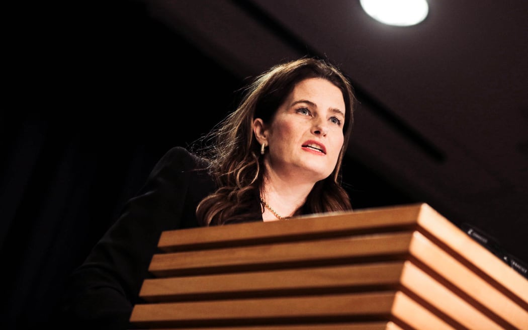 Finance Minister Nicola Willis delivers the Budget Policy Statement.