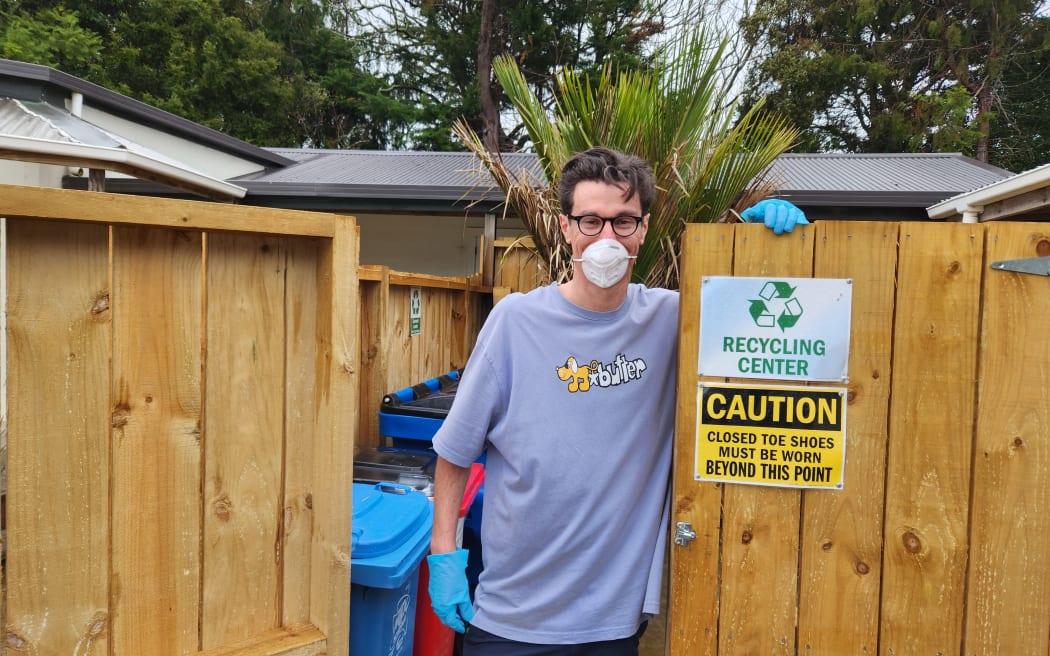 Wainui School's recycling hub where food scraps are turned into nutrient rich fertiliser