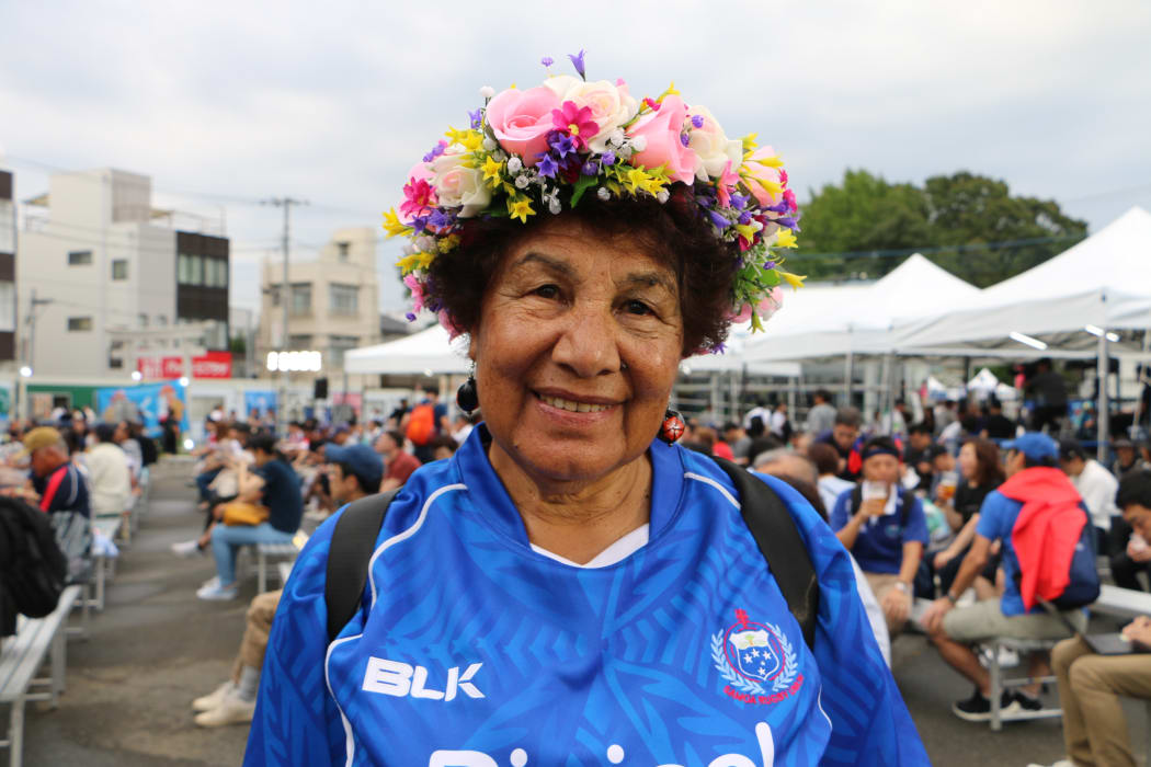 Kalala Carmine travelled from Christchurch to support Manu Samoa.