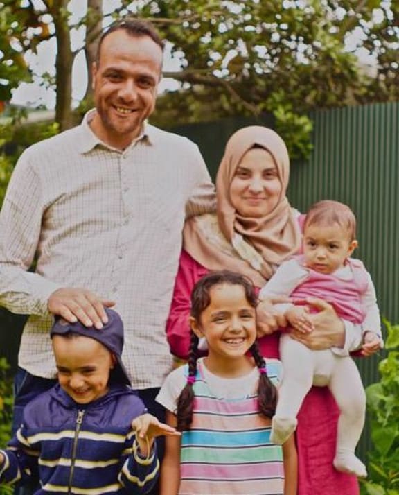 Hisham al-Zarzour and his family.