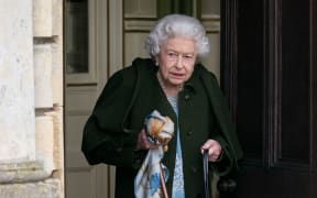 Queen Elizabeth II leaves Sandringham House after a reception with representatives from local community groups to celebrate the start of the Platinum Jubilee on 5 February  2022. -