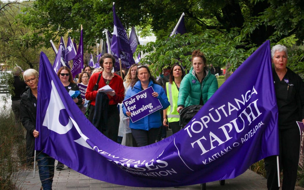 Nurses protest in Christchurch