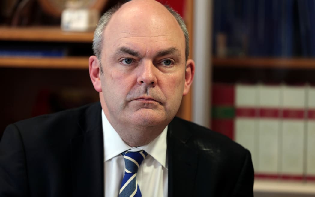 300714. Photo Diego Opatowski / RNZ. Steven Joyce  during a press conference regarding Novopay next steps.