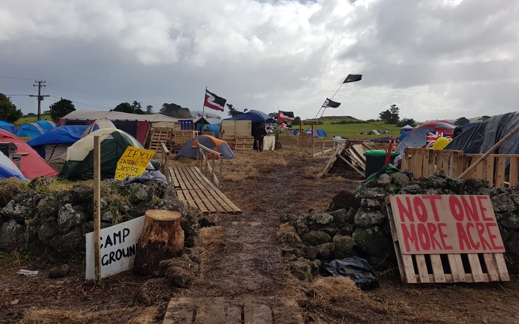Ihumātao occupation in South Auckland on August 5, 2019