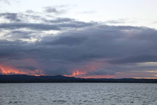 Clouds cover the horizon as seen from Point Chevalier's Coyle Park on 18 February, 2026.