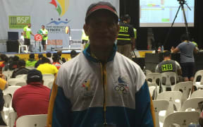 Tuvalu Chef de Mission Nakibae Kitisane.